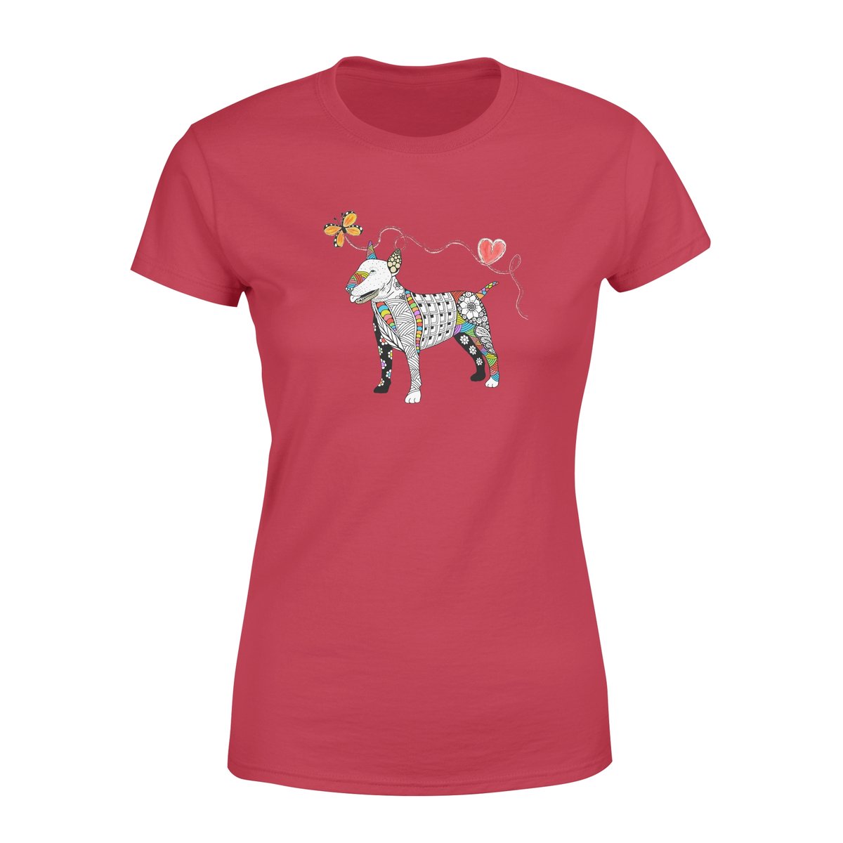 Zentangle Rainbow Bull Terrier – Premium Women’S T-Shirt, Gift For Dog Lover, Gift For Bull Terrier Lover T-Shirt Hoodie All Color Size S-5Xl
