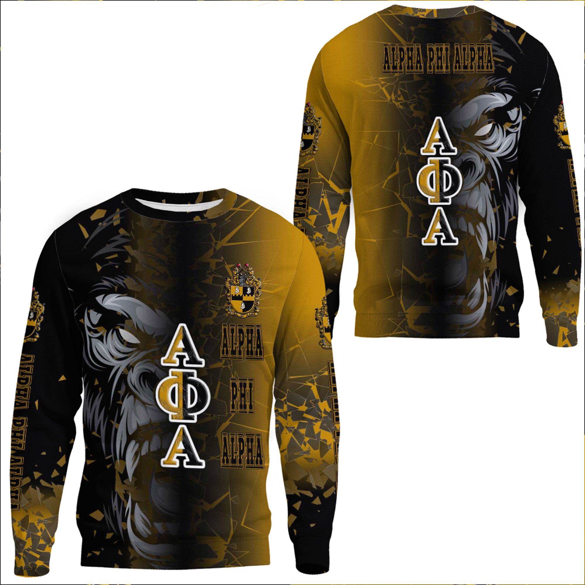 Africa Zone Clothing – Alpha Phi Alpha Gorilla Broken Style Sweatshirts A35