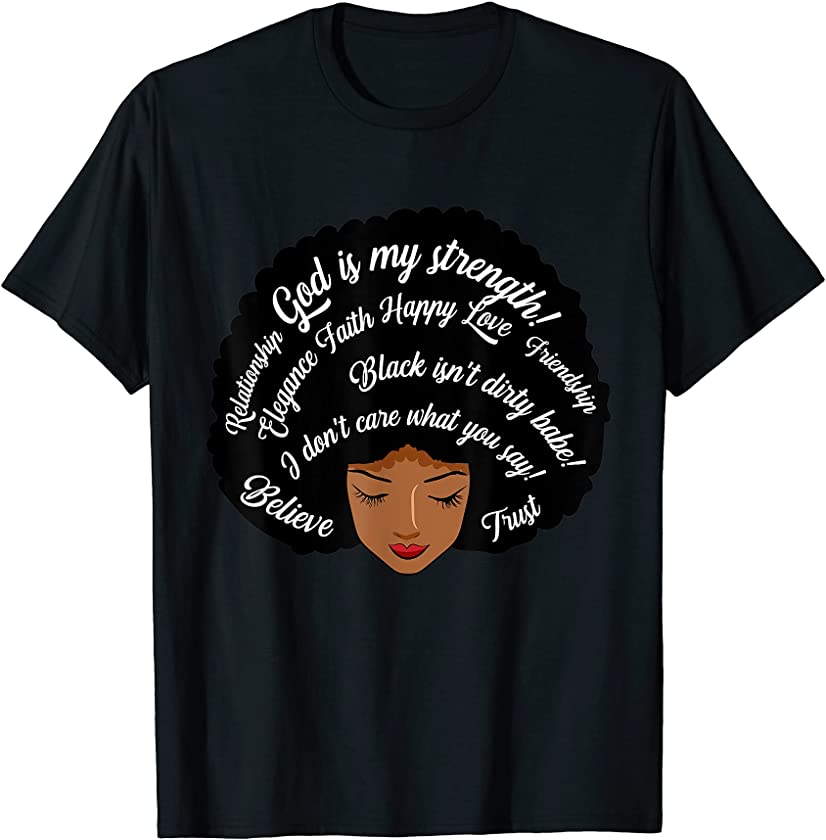 Black Queen Natural Afro African Queen African Pride T-Shirt