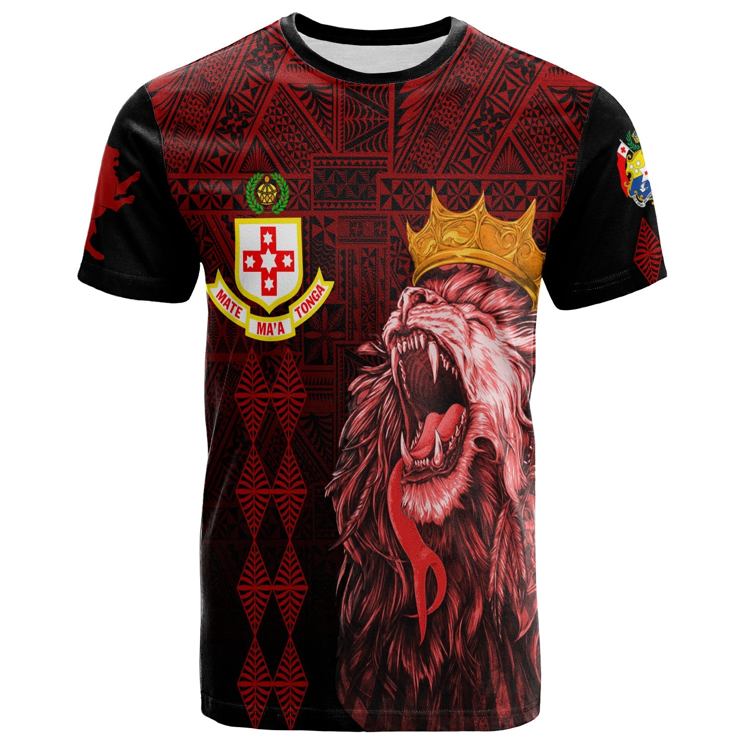 (Custom Personalize) Kolisi Tonga ‘Atele Old Boys T Shirt Red Lions Lt7