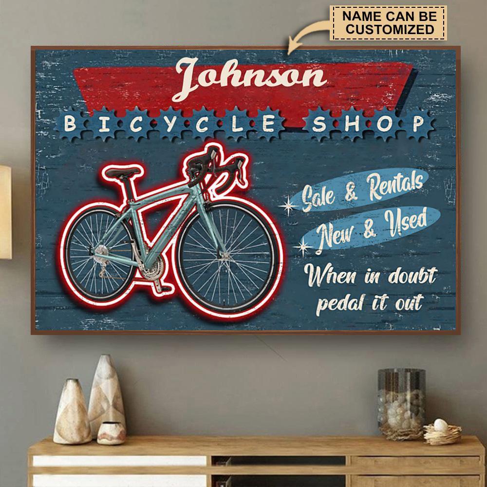 Aeticon Gifts Personalized Cycling Bicycle Shop Pedal It Out Canvas Mom Dad Gift Home Decor