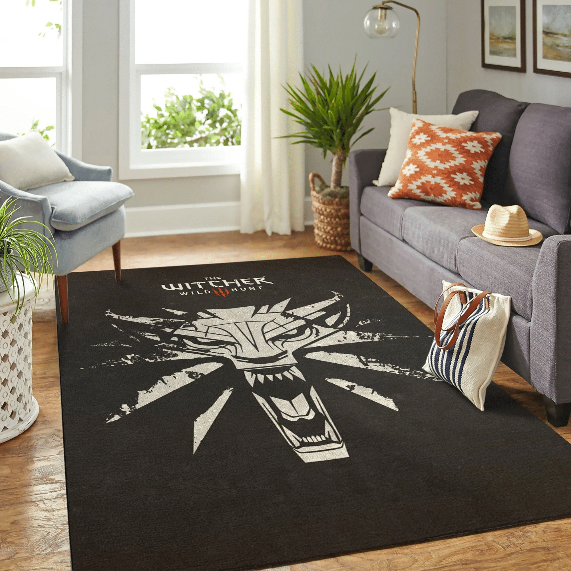 The Witcher Emblem Carpet Floor Area Rug Chrismas Gift