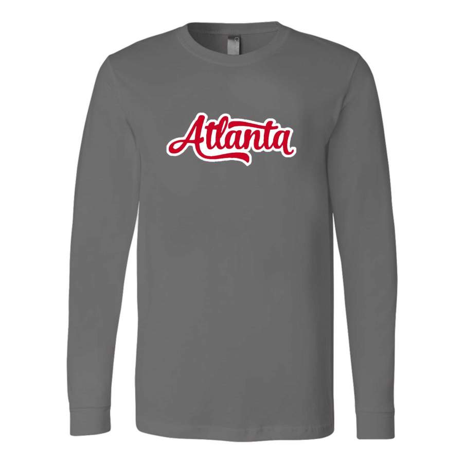 Atlanta Graphic Vintage Script Gifts Braves Long Sleeve T-Shirt