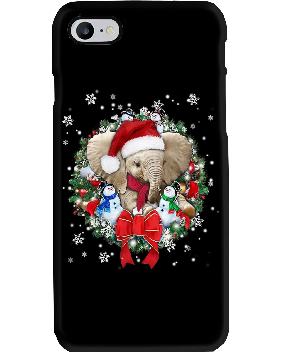 Elephant Wreath Christmas Phone Case