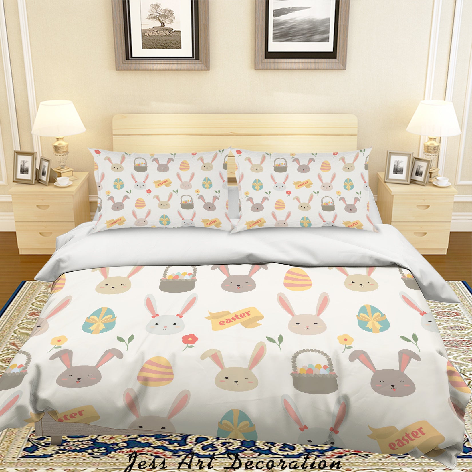 3D Cartoon Rabbit Quilt Cover Set Bedding Set Pillowcases 105