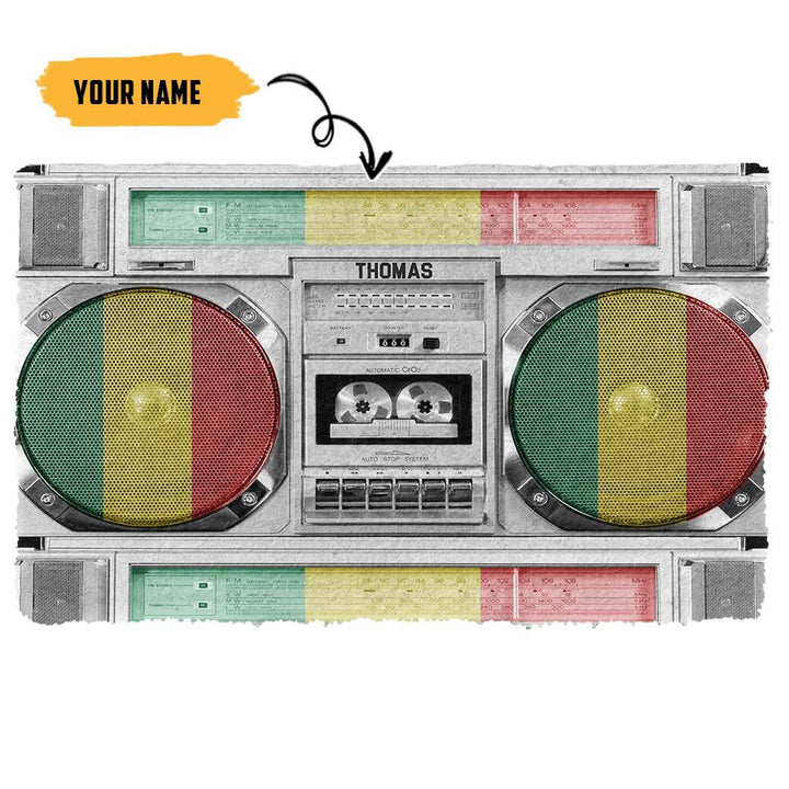 Waybackapparel Reggae Boombox Custom 3D Doormat