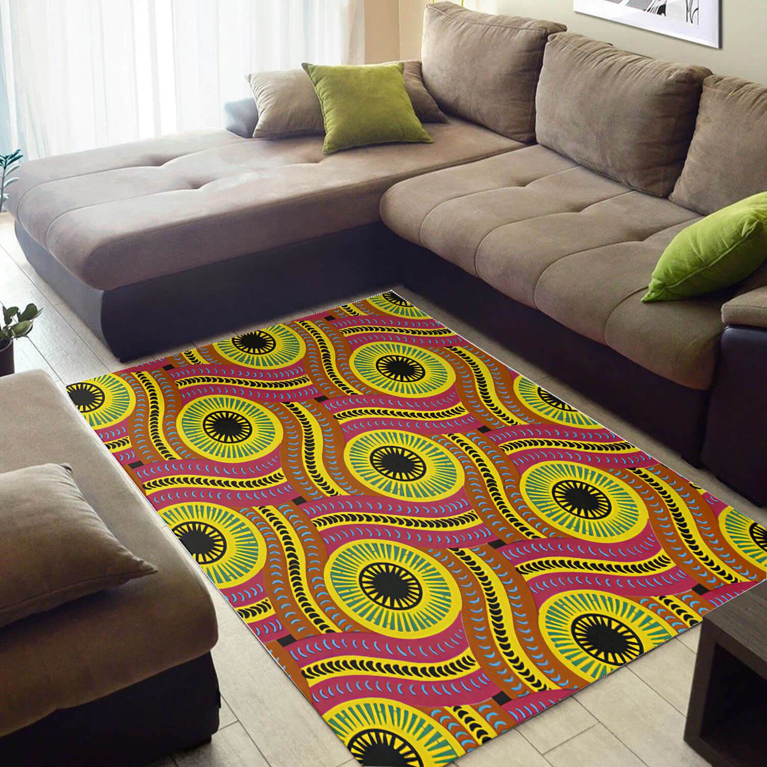 Trendy African American Rug Beautiful African Print Afrocentric Pattern Art African Large Rug African Room Decor WBG3327