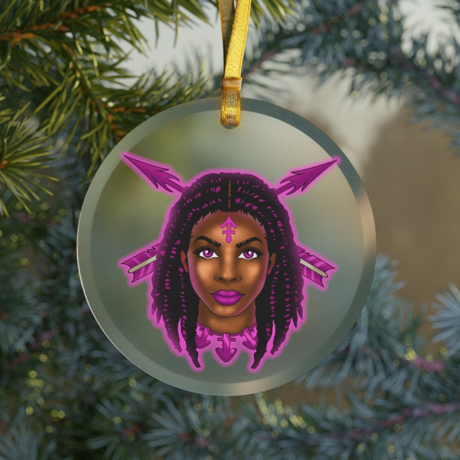 Sagittarius Zodiac Black Girl Magicsagittarius Giftsblack Girl Astrologyblack Queen Christmas Ornament