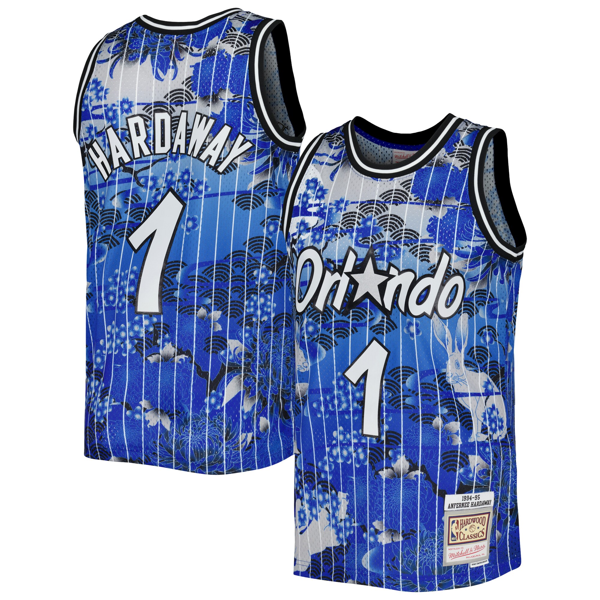 Penny Hardaway Orlando Magic Mitchell & Ness 1994/95 Hardwood Classics Lunar New Year Swingman Jersey – Blue