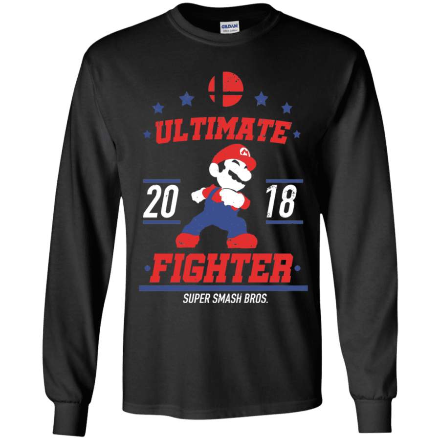 Ultimate Fighter Mario Youth Long Sleeve T-Shirt