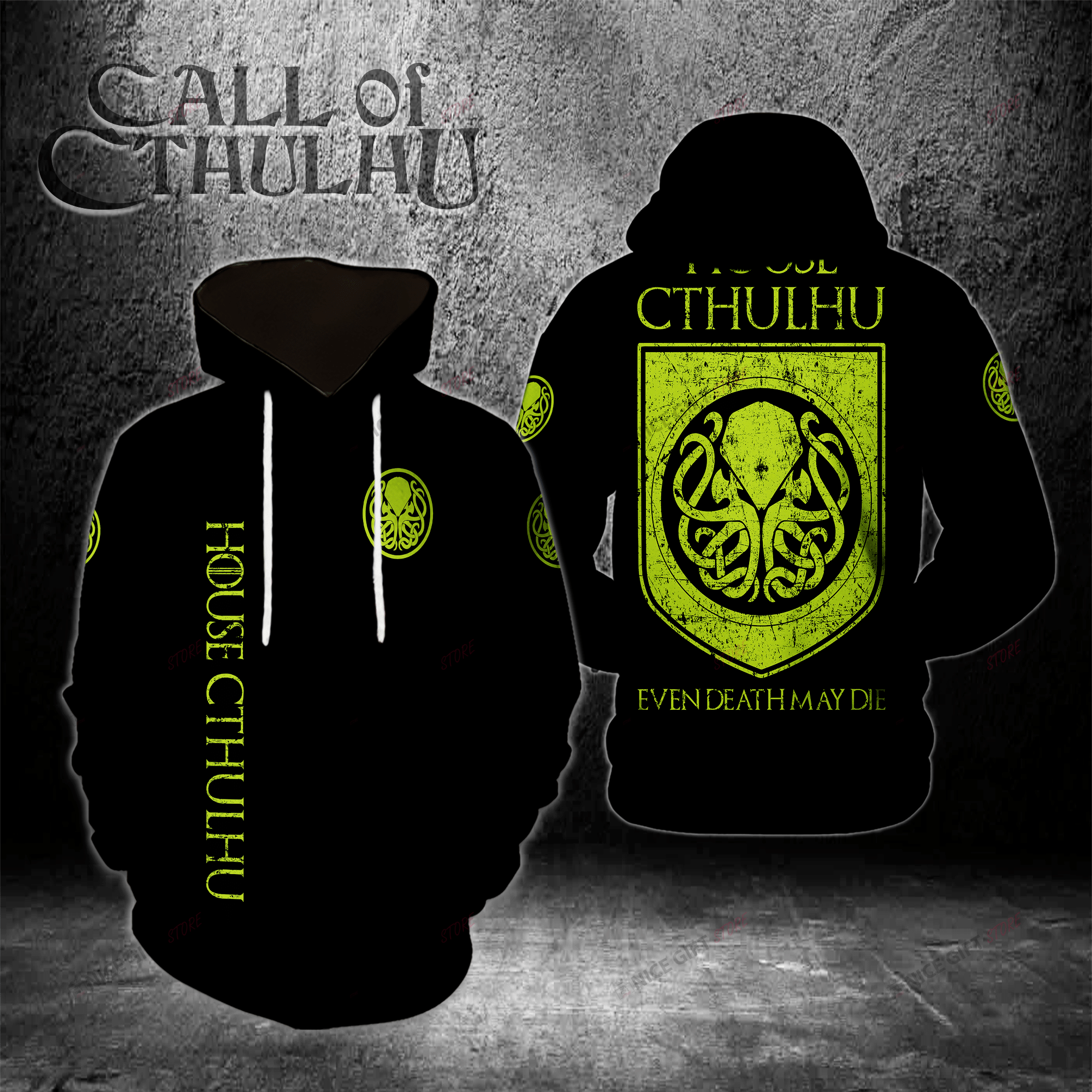 House Cthulhu Even Death May Die Hoodie 3D 3Ho-W6J3