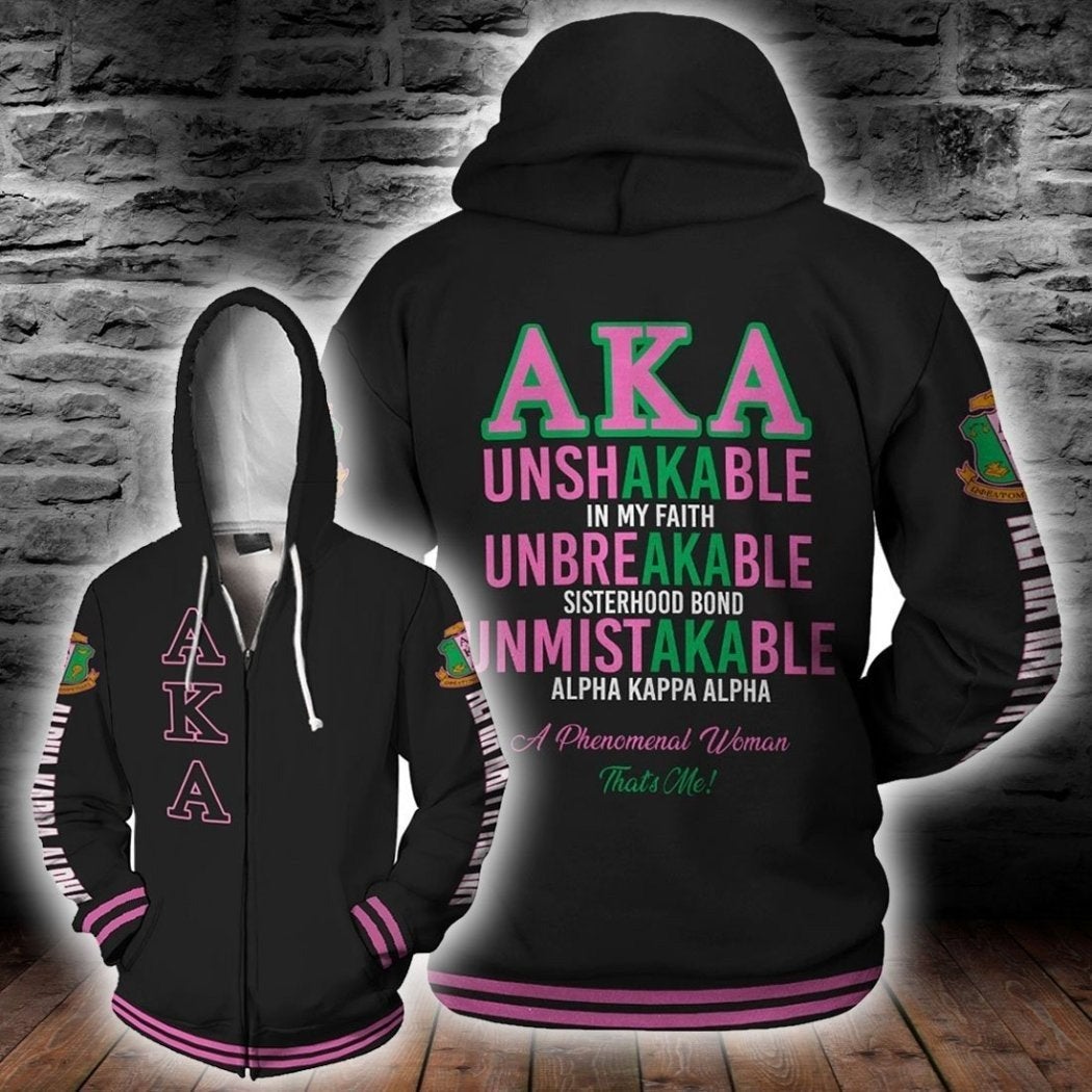 Alpha Kappa Alpha Phenomenal Woman Zip Hoodie