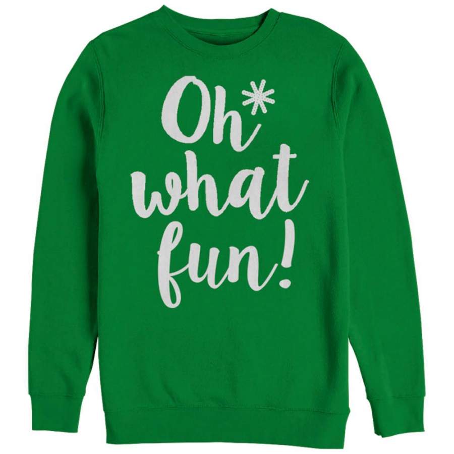 CHIN UP Women’s Christmas What Fun  Sweatshirt Kelly Green S