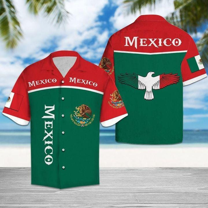 Mexico Root Green Red Flag Color Unisex Hawaii Shirts Ha11249