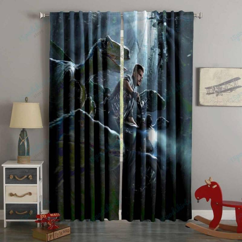 3D Printed Jurassic World Style Custom Living Room Curtains