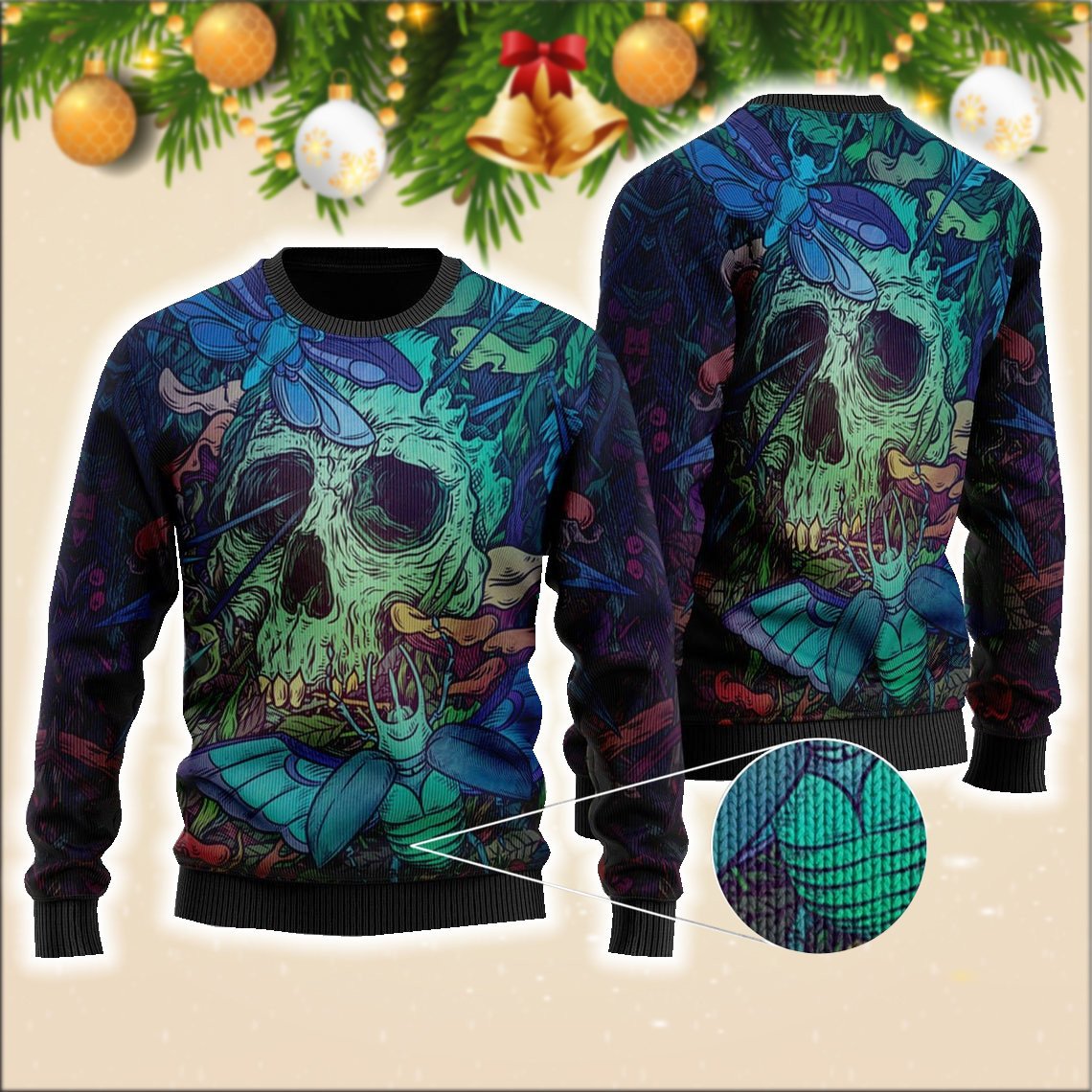 Skull Wool Ugly Sweater