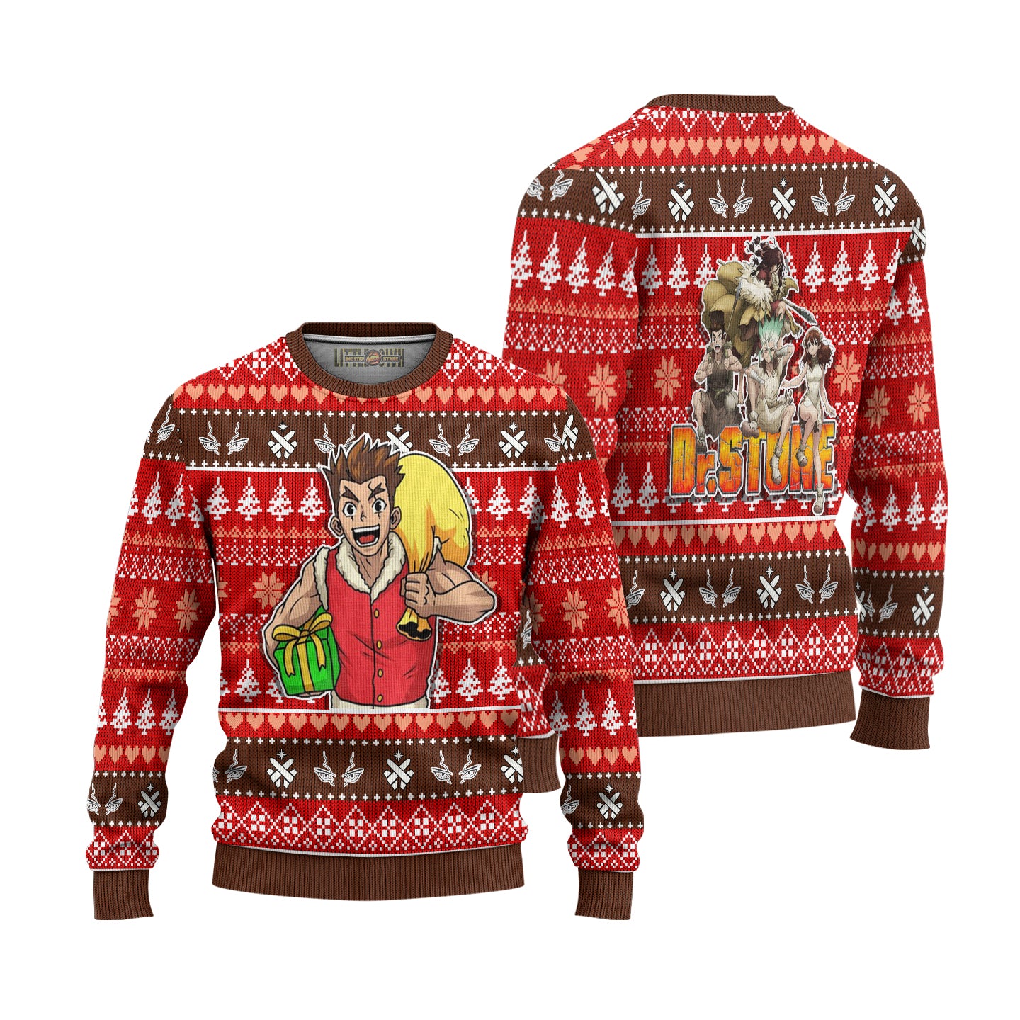 Taiju Oki Anime Ugly Christmas Sweater Custom Dr Stone Xmas Gift