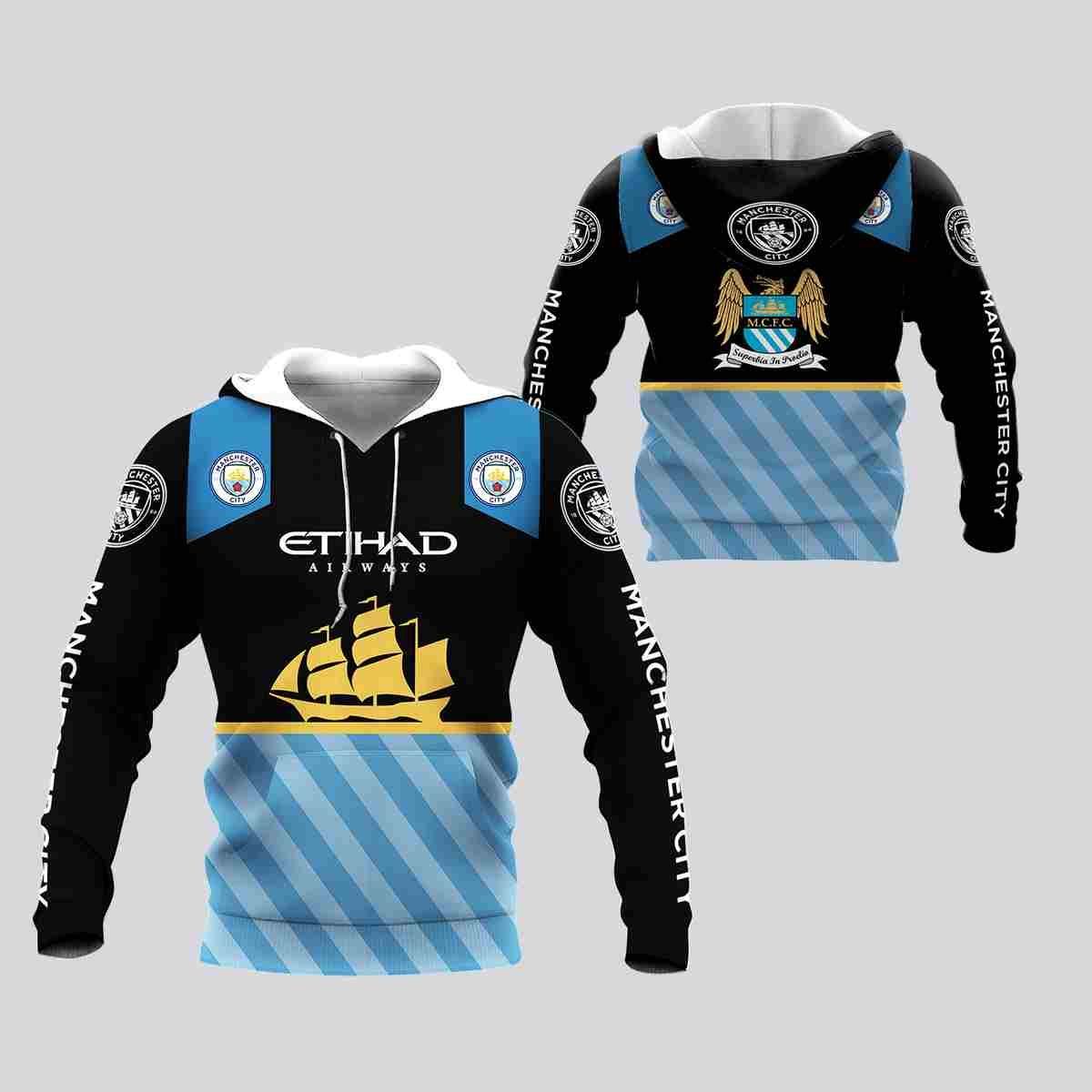 3D All Over Printed Manchester City TNT-HT Shirts Ver3 (Black)
