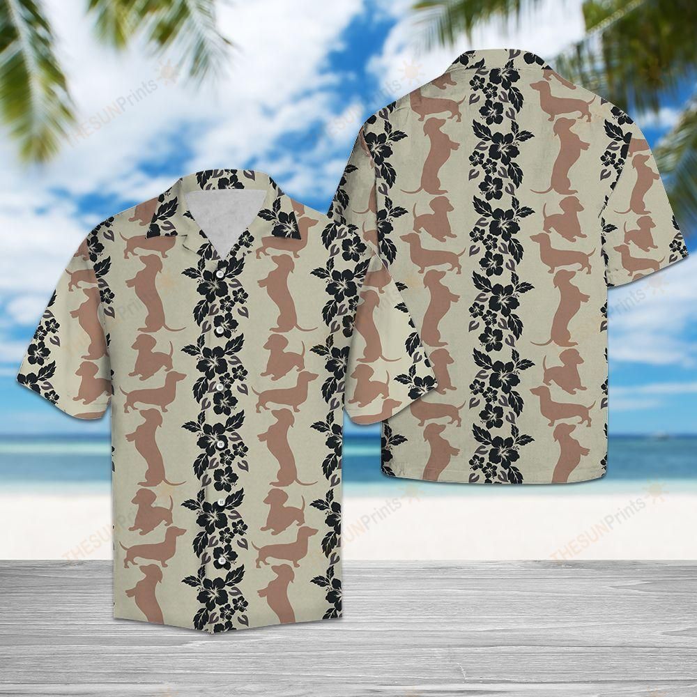 Dachshund Pattern Hawaiian Shirt Ha34826