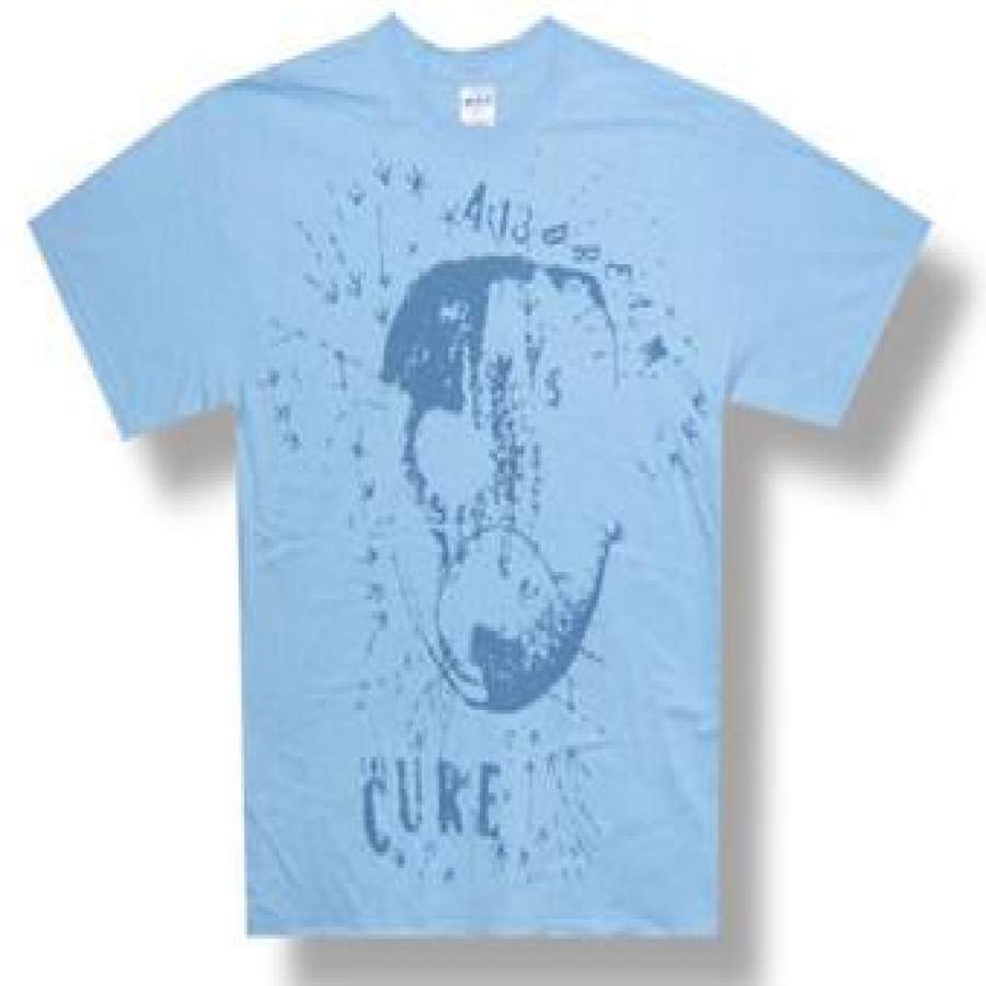 The Cure-Jumbo Face On Light Blue T-Shirt