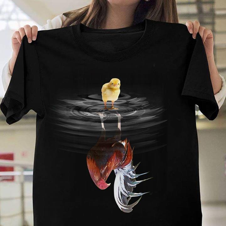 Chick Reflected To Rooster Cotton T Shirt