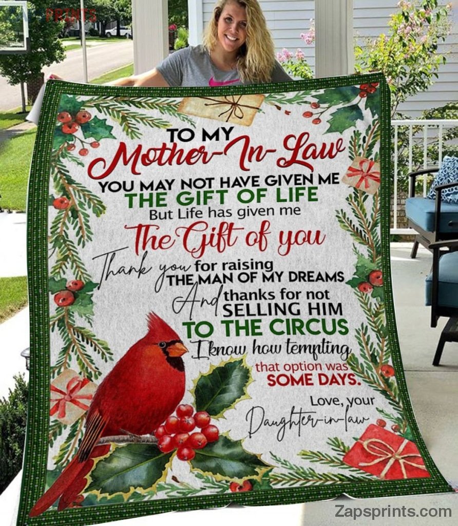 Gift For Mother-In-Law – Christmas Gift –  To My Mother-In-Law – Cardinal – The Gifts – Blanket