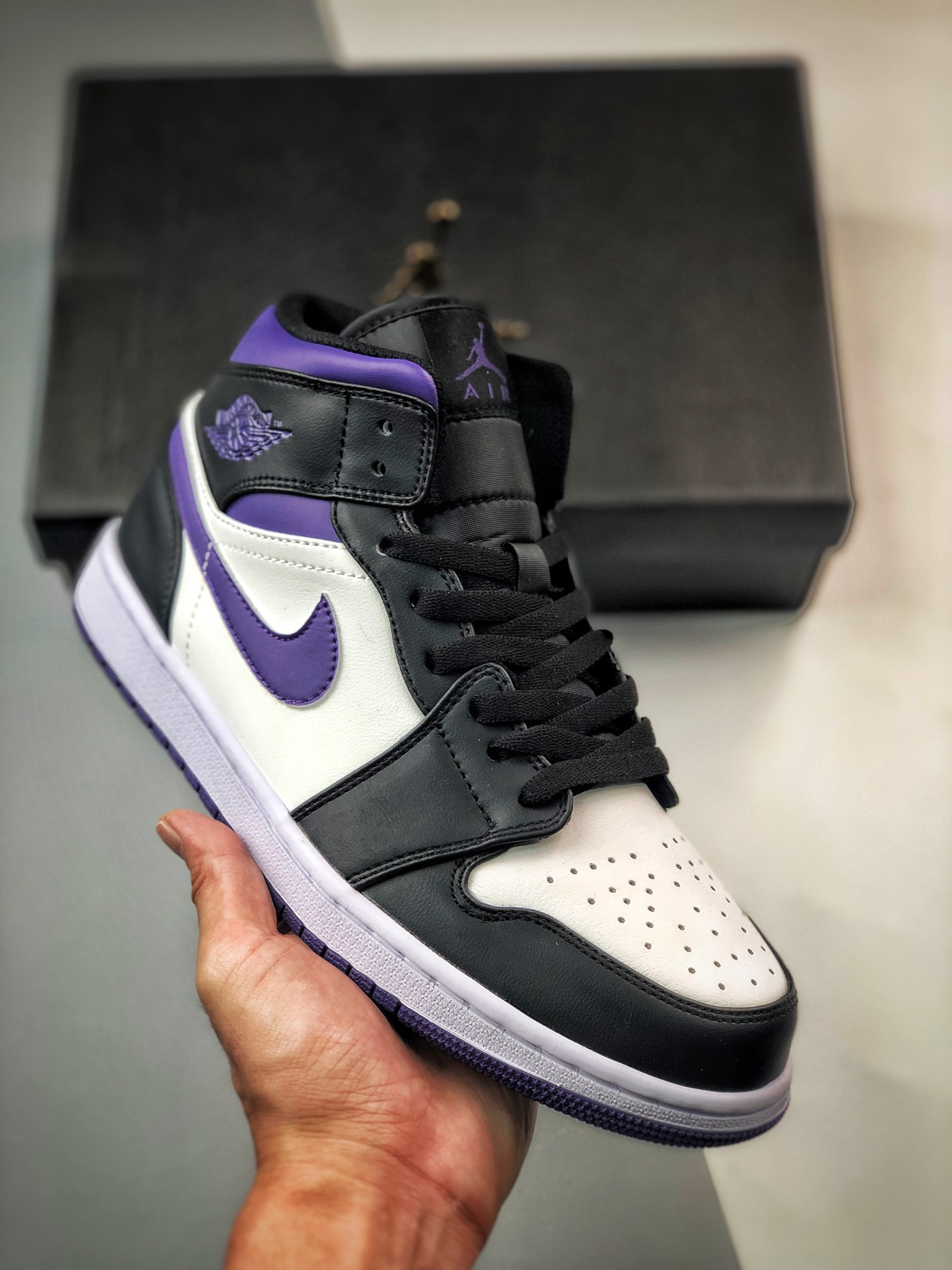 JD 1 Mid White Black Purple 554724-095 5341574