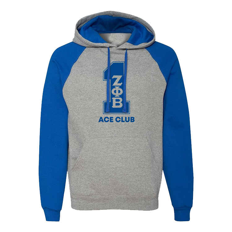 Zeta Phi Beta Royal/Grey Nu-blend Line Hoodie