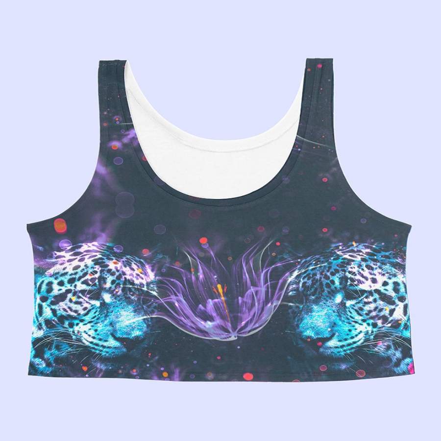 Women’s | Leopards Kiss | All Over Print Crop Tank