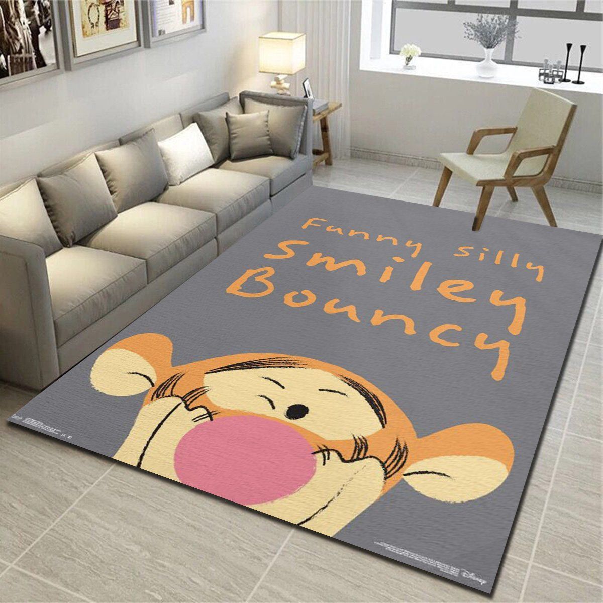 Disney Winnie The Pooh Tigger Bouncy Area Rug, Living Room Carpet