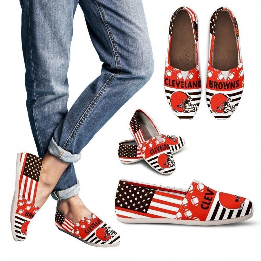 American Flag Cleveland Browns Casual Shoes #192