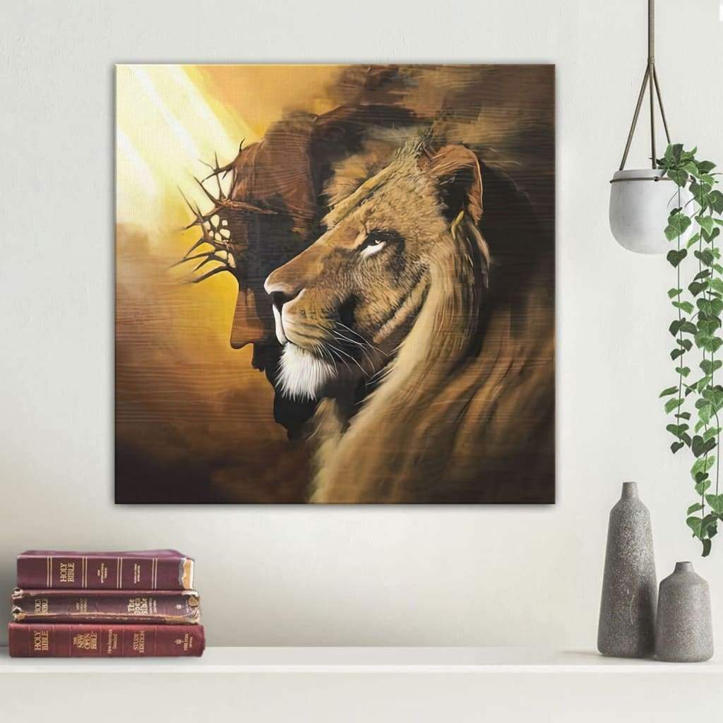 The Lion Of Judah Jesus Christ Canvas Wall Art – Christian Wall Art – Religious Wall Decor