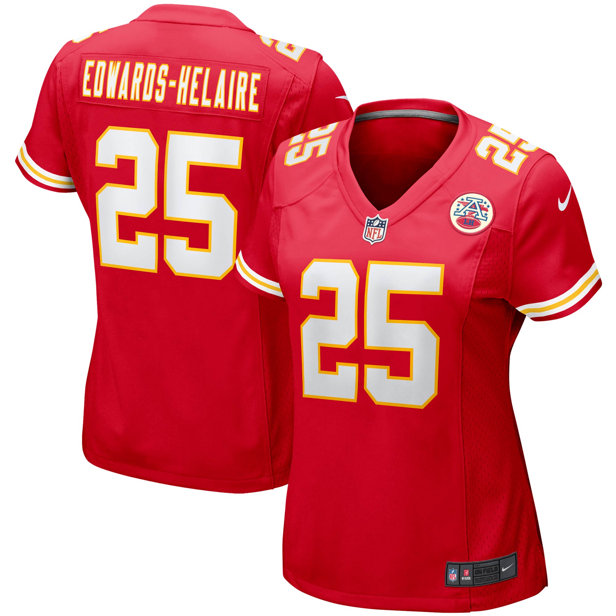 Women’s Kansas City Chiefs Clyde Edwards-Helaire Red Player Jersey