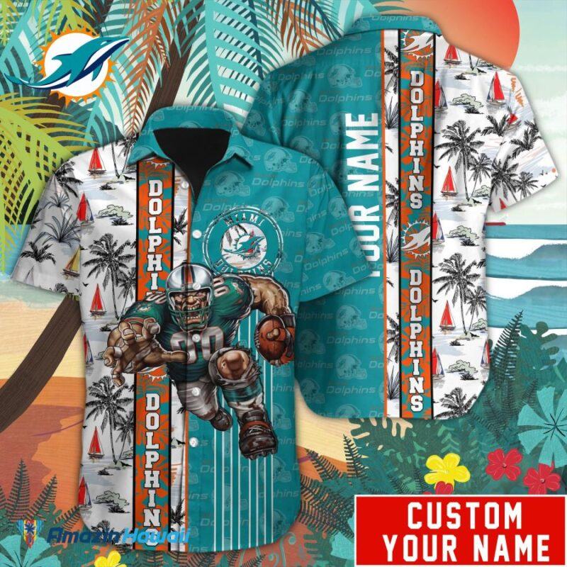 Miami Dolphins Nfl-Hawaiian Shirt Custom M-38782, Custom Hawaiian Shirt,  Hawaiian Gift