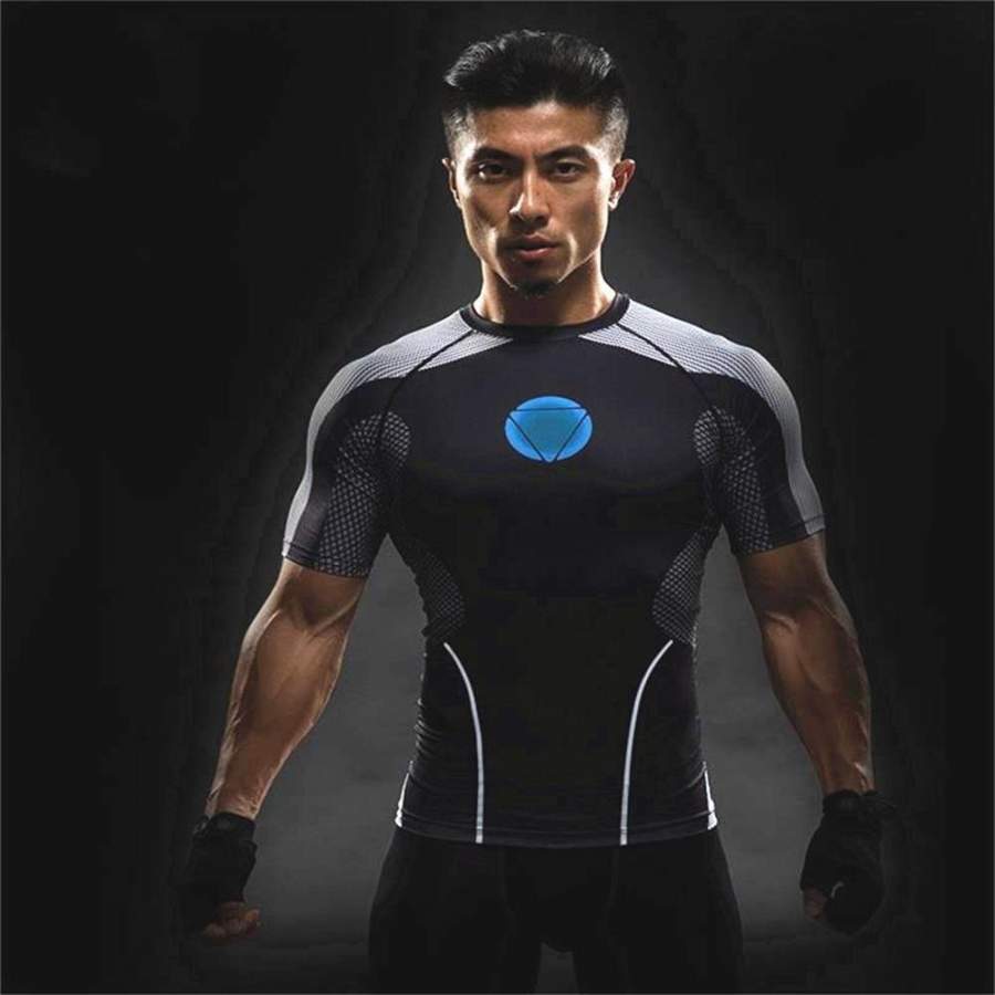 Superman T Shirt 3D Print Sports Fitness Comprehensive Training T-shirt GYM Elastic Compression Super Hero Men’s Short Sleeve To
