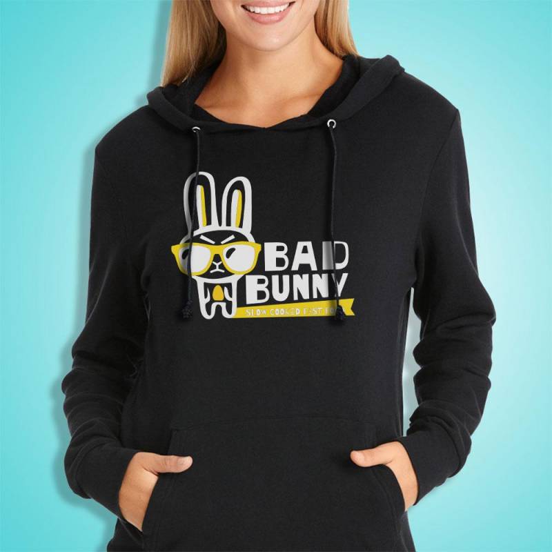 Bad Bunny Glasses Style Slow Cooked Fast Food Women’S Hoodie