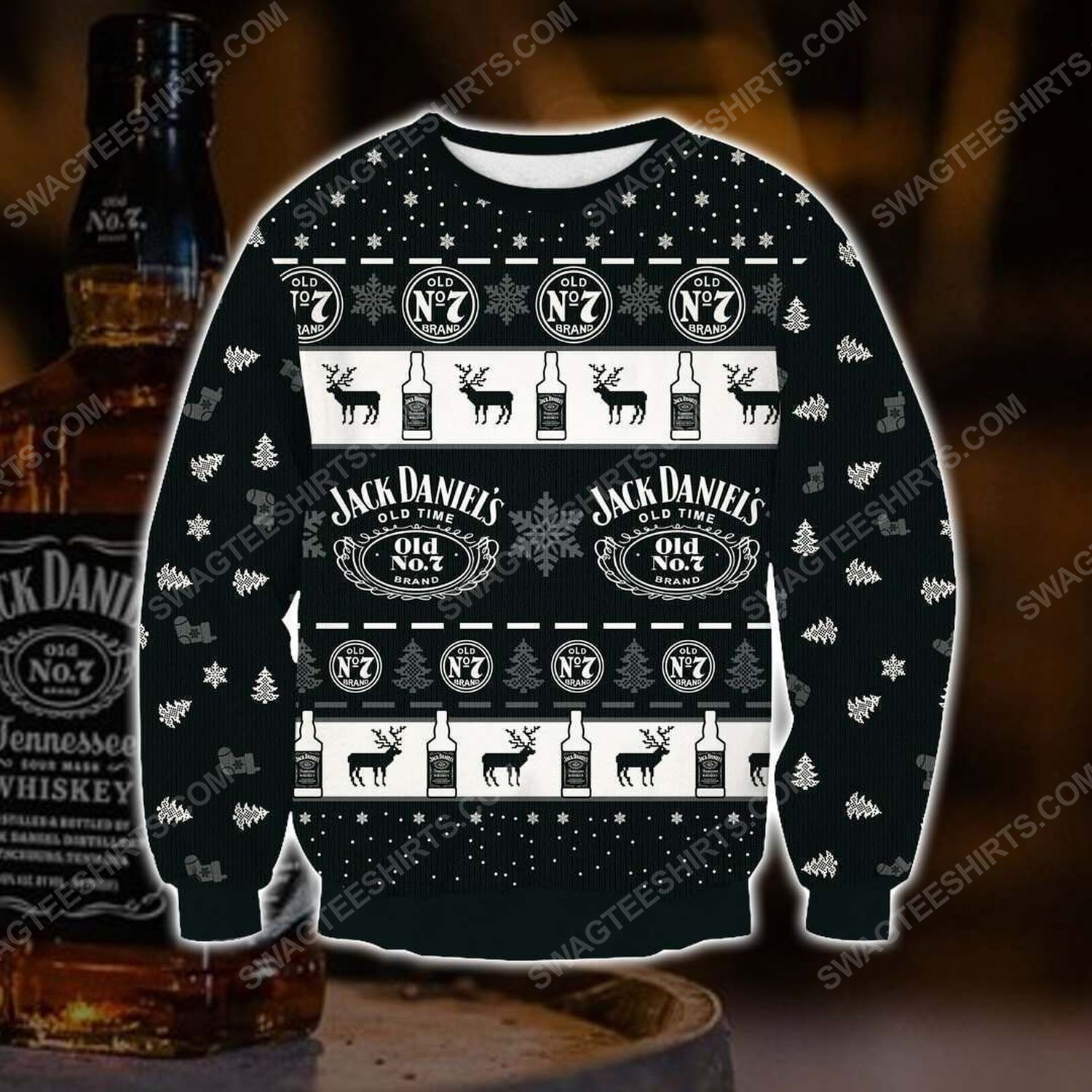 [Special Edition] Jack Daniels Old Time All Over Print Ugly Christmas Sweater – Maria