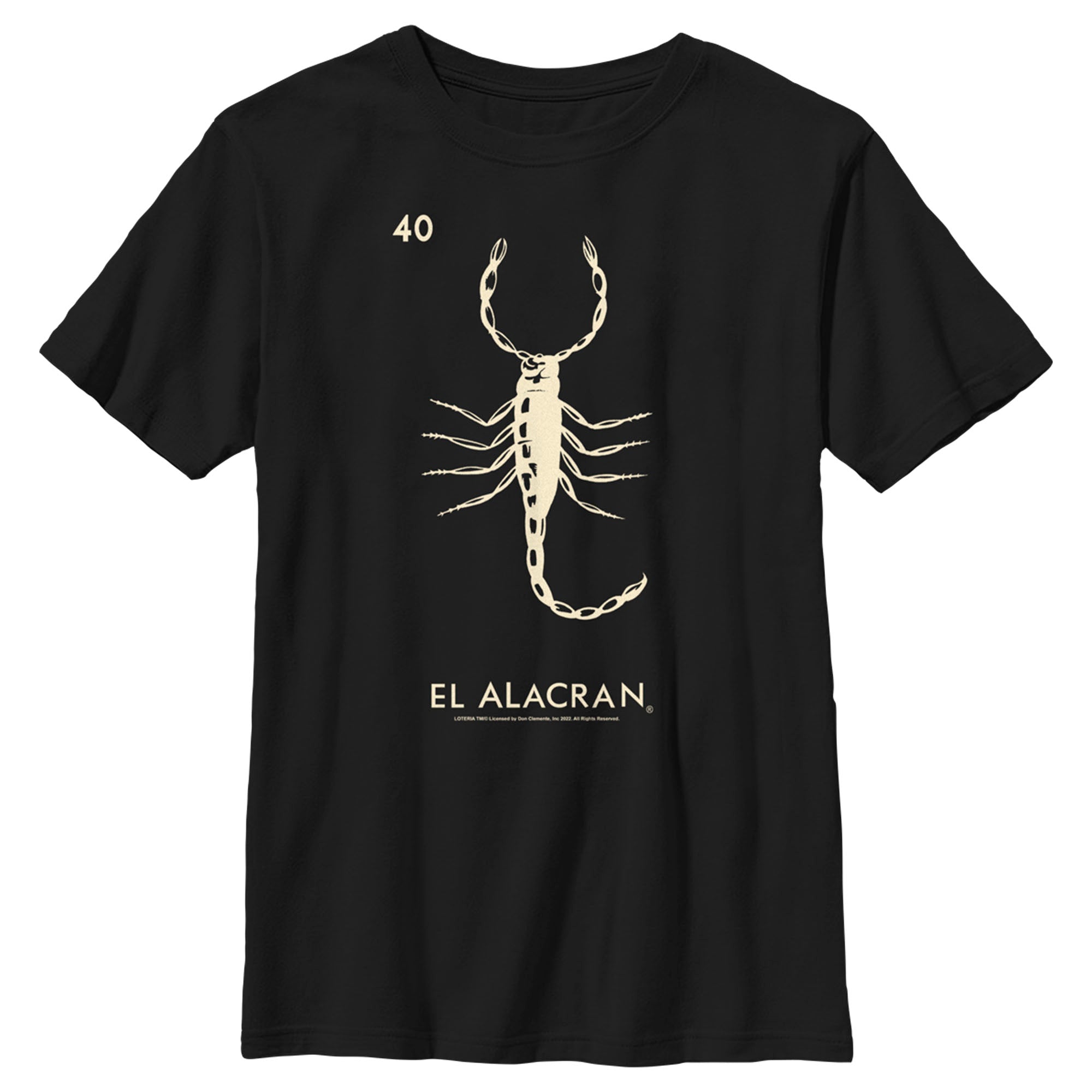 Boy’S Loteria El Alacran Card Number 40 T-Shirt