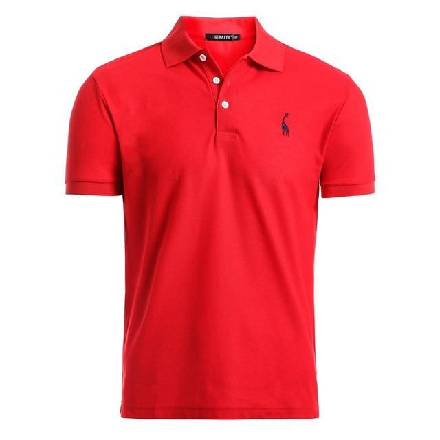 NEGIZBER New Man Polo Shirt Mens Casual Deer Embroidery Cotton Polo shirt Men Short Sleeve Polo