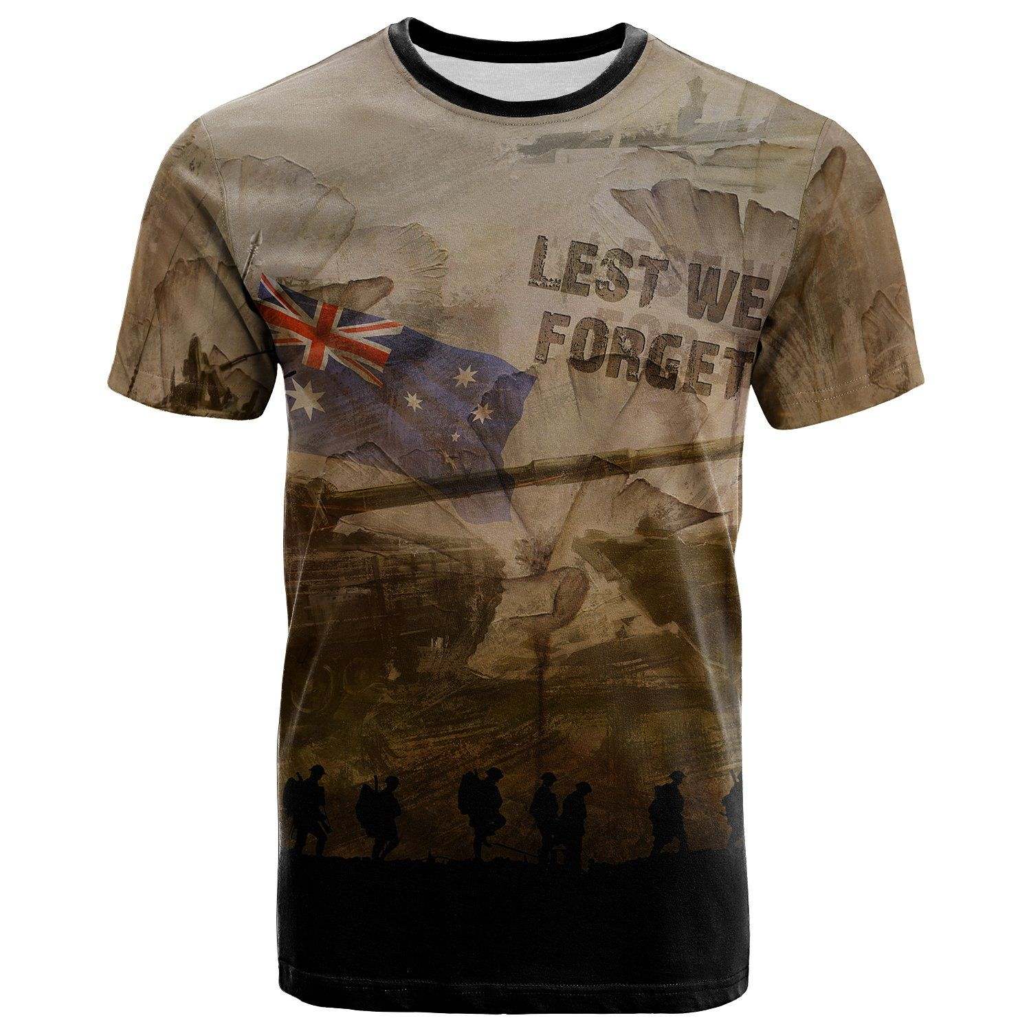 Anzac Day 2021 T-shirts – Lest We Forget Vintage Style -18