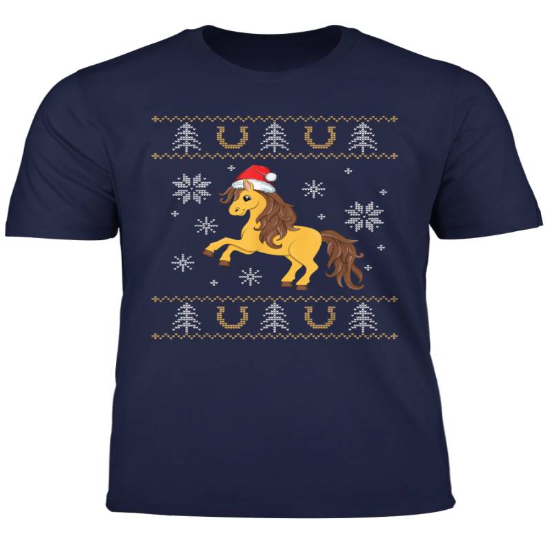 Ugly Christmas Horse Riding Rider Rodeo Xmas Pajamas Outfit T Shirt