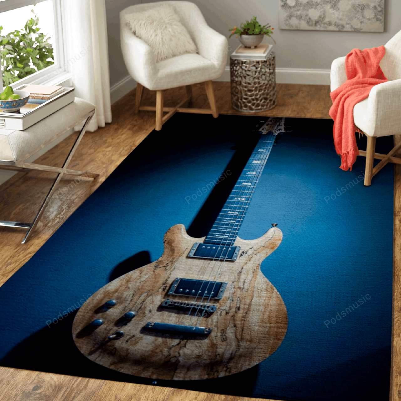 Guitar Clear Varnish – Music Art For Fans Area Rug Carpet