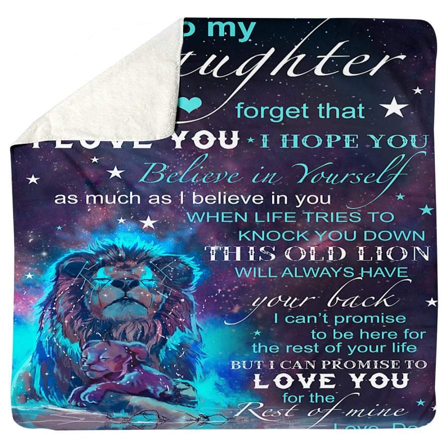 To My Daughter- I Hope You Believe In Youself Sherpa Blanket