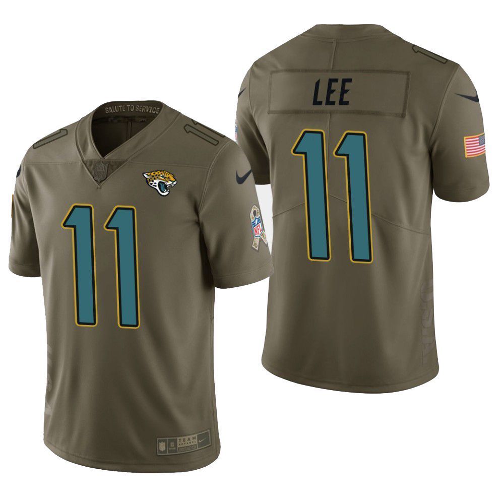 Jacksonville Jaguarsmarqise Lee Salute To Service Limited Olive Mens Jersey