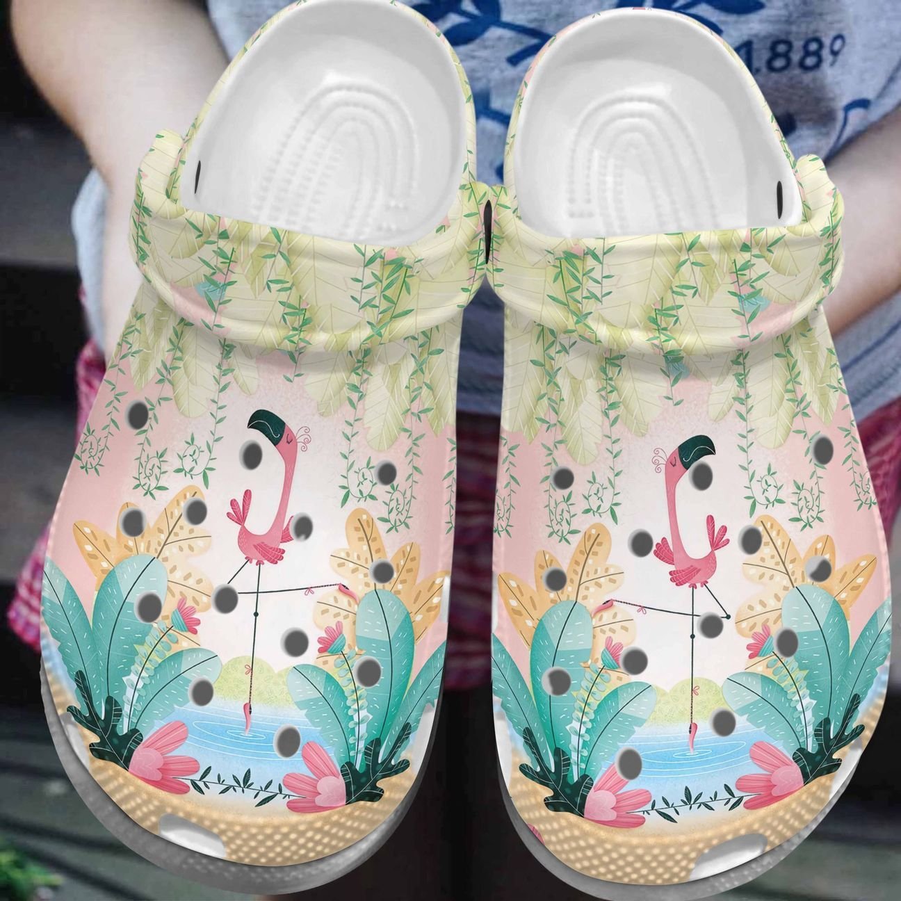 Flamingo Personalized Clog, Custom Name, Text, Color, Number Fashion Style For Women, Men, Kid, Print 3D Ballet