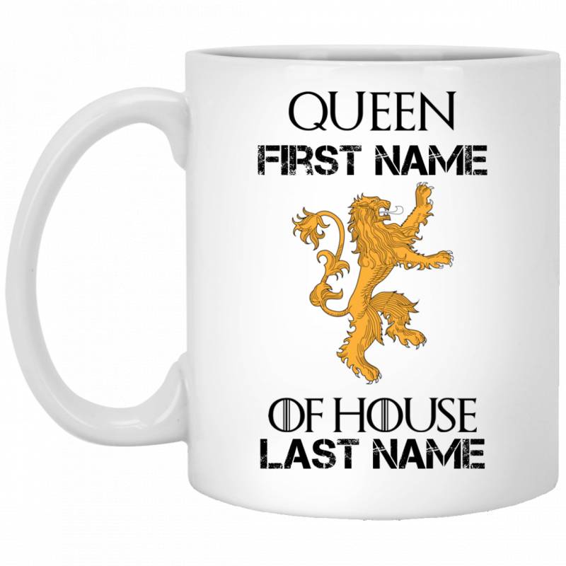 [Personalized] Name Queen Of Throne House Lion Mug Gift HA06