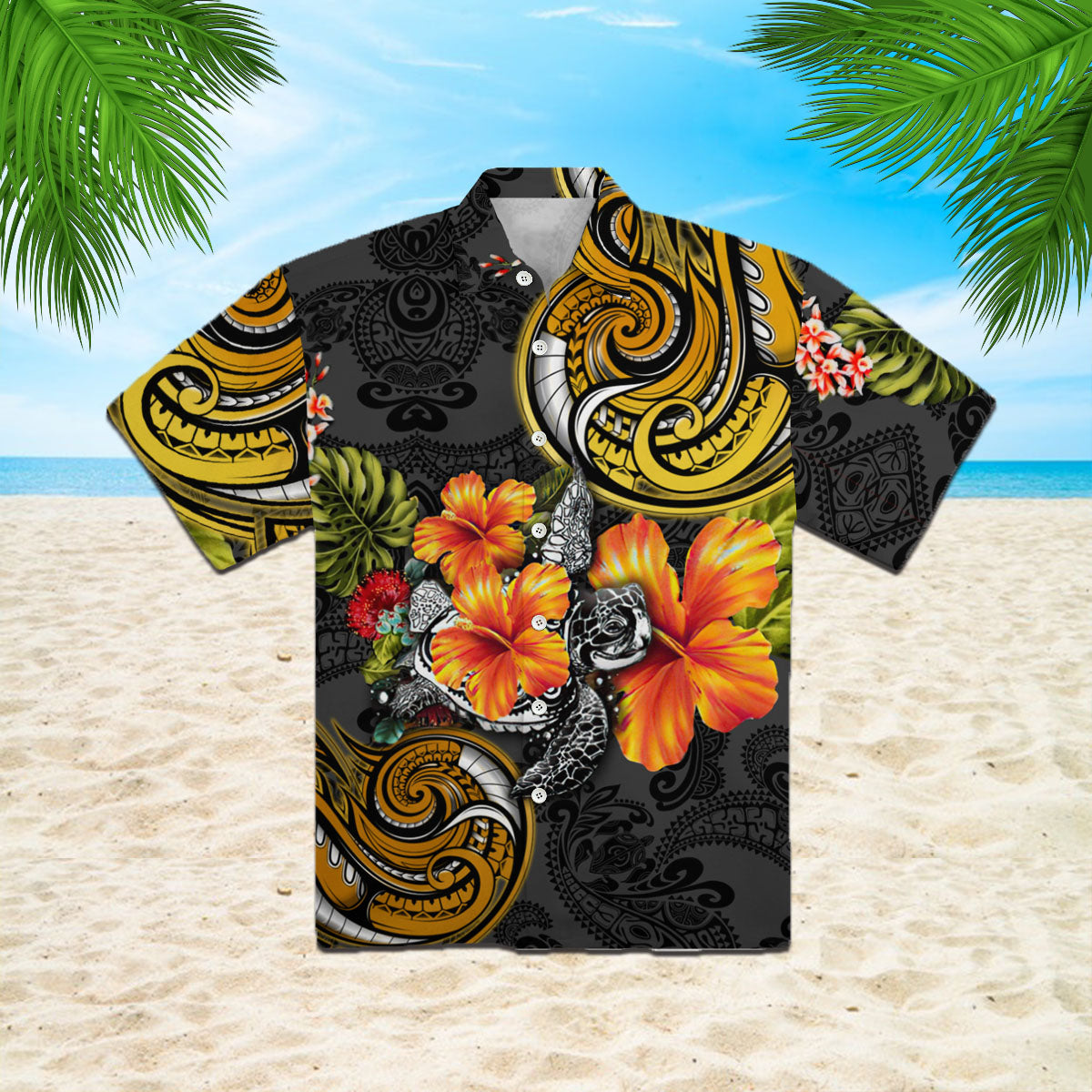 Amazing Polynesian Turtle Hibiscus Hawaii Shirt For Men And Women Ha77739