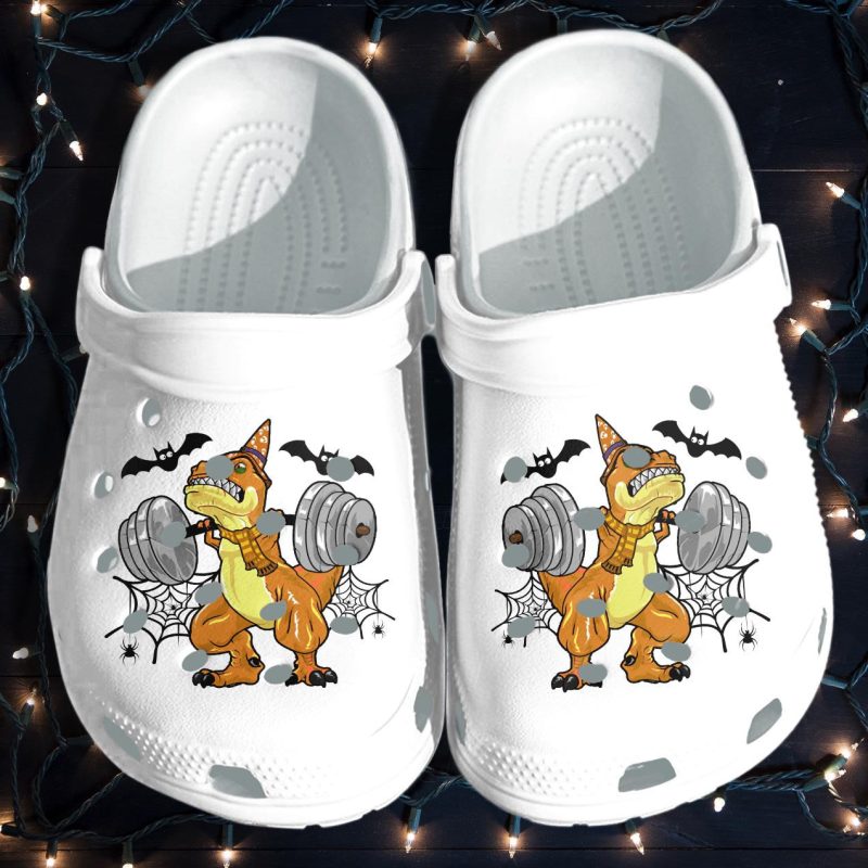 Dinosaur Gym Halloween Custom Shoes – Funny Halloween Character Outdoor Shoes Gift For Men Women