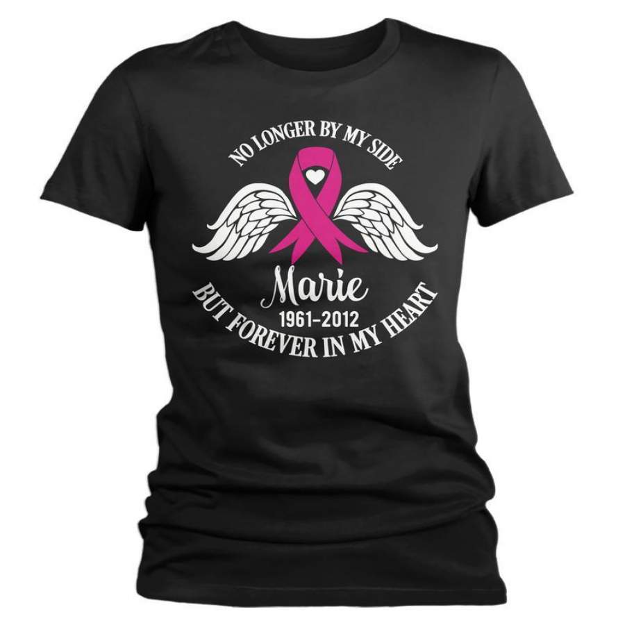 Women’s Personalized In Memory Of T-Shirt Awareness Shirts Ribbon Custom Shirts Cancer MS