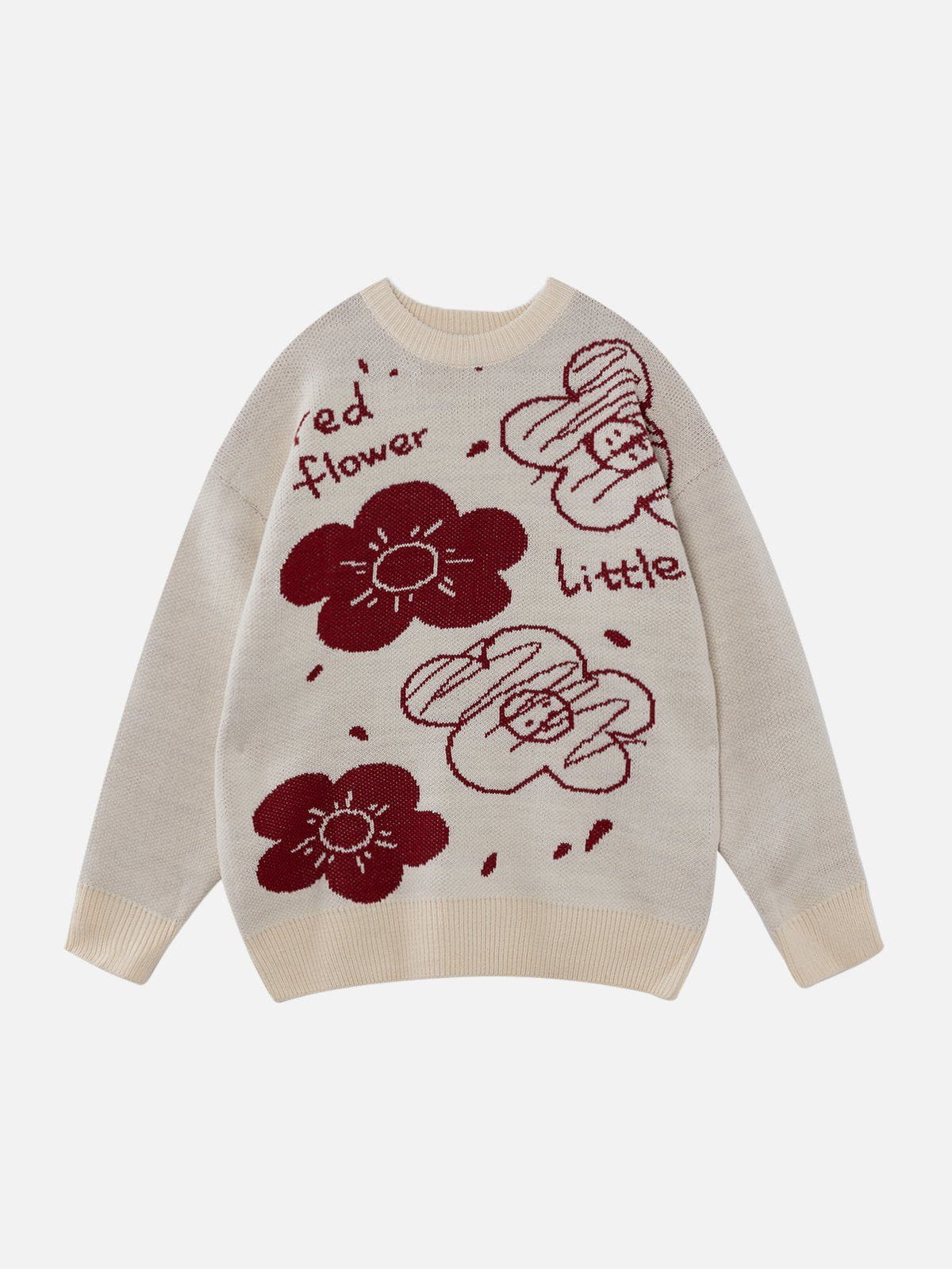 Talishko™ – Casual Graffiti Flower Sweater